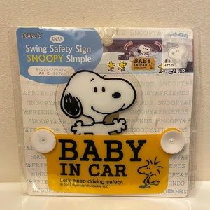 SNOOPY BABY IN CAR SAFETY SIGN